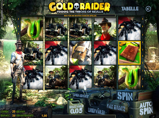 Gold Raider Screenshot aufgenommen auf Sunmaker