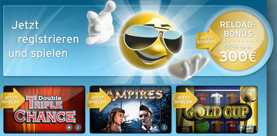 Screenshot von der Sunnyplayer Homepage